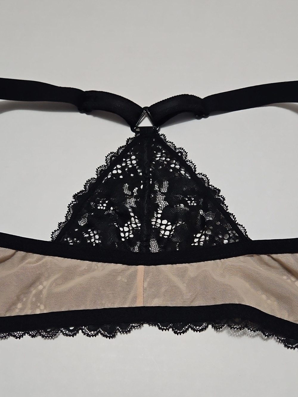 Adore Me Black Lace Push-Up Bra Size 38DDD Front Closure Seamless - Picture 5 of 8